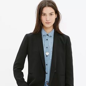 Madewell | Size 10 Lycee Drapey Black Blazer Jacket